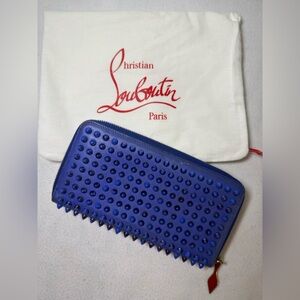 Christian Louboutin Royal Blue Studded Wallet